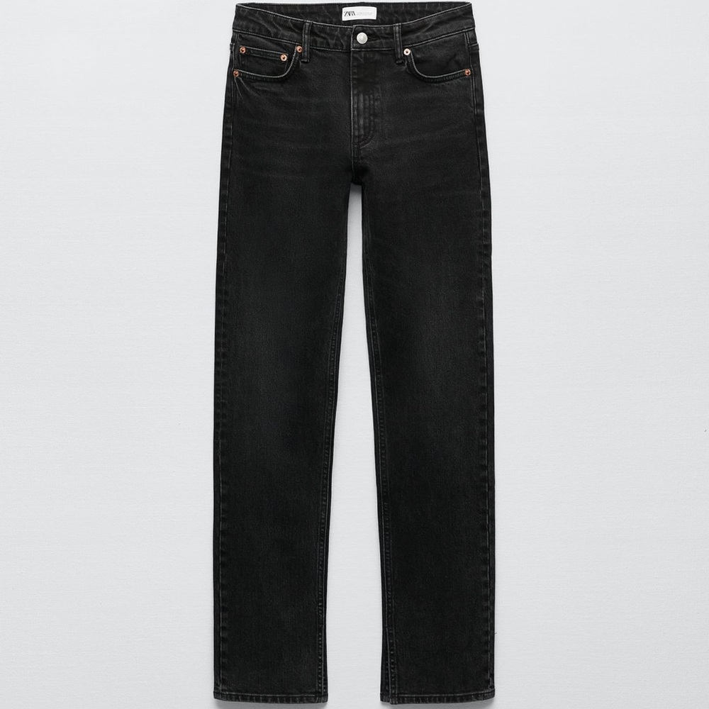Zara full length slim fit slit jeans